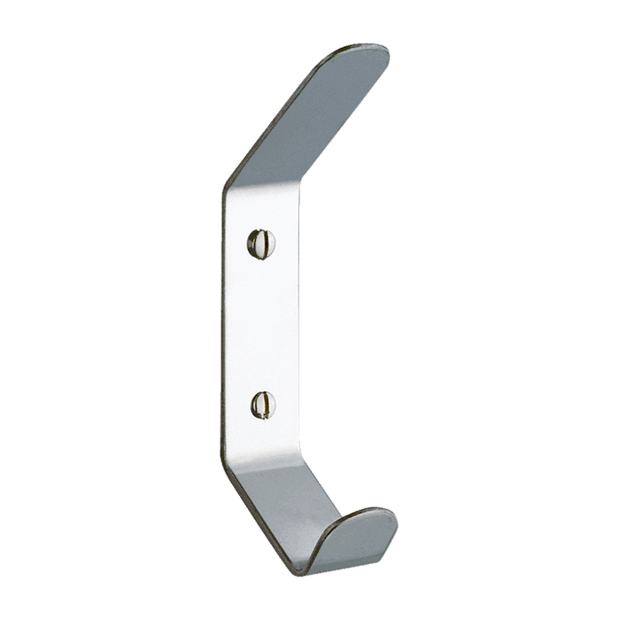 DELABIE clothes hook, bright polished stainless steel