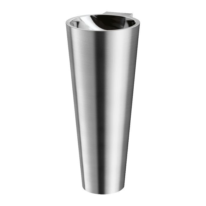Lavabo de pedestal DELABIE BAILA, sin agujero para grifo, acabado doble