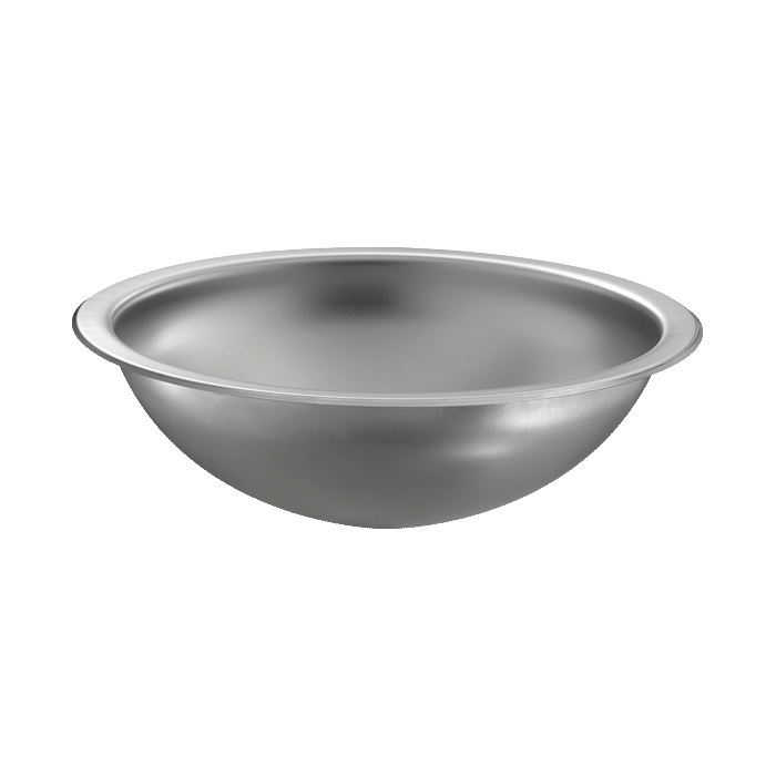 Infällt tvättställ DELABIE HEMI Ø310, blank finish