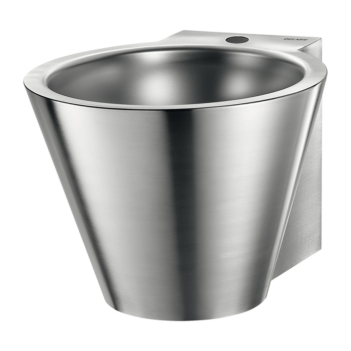 DELABIE MINI BAILA wall-hung washbasin, with Ø35mm tap hole, satin finish