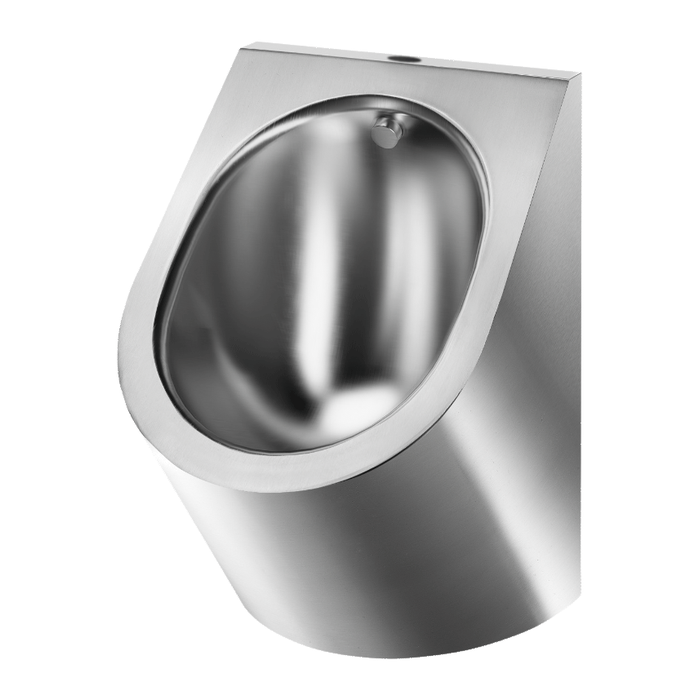 DELABIE DELTA wall-hung urinal, surface-mounted inlet, surface-mounted or concealed outlet