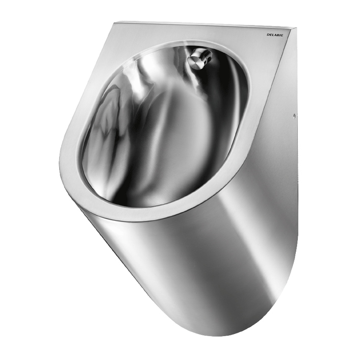 DELABIE DELTA wall-hung urinal, concealed inlet, dual finish