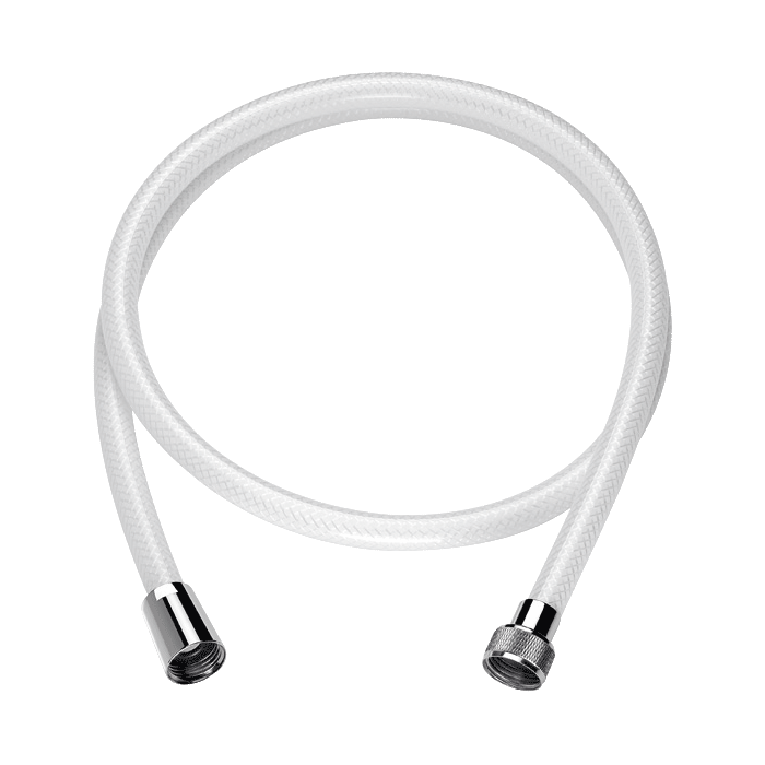 Flexível reforçado FF1/2″ DELABIE, comprimento 1000 mm, PVC branco