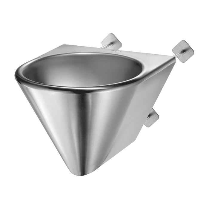 Lavabo sospeso DELABIE BOB TC, installazione a muro, antivandalo