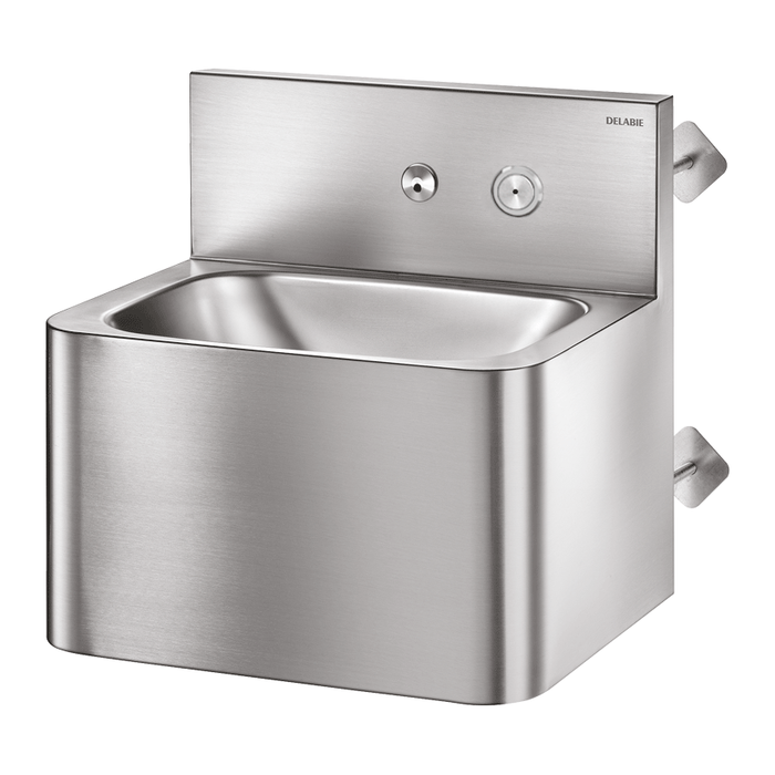 DELABIE TEK TC wall-hung washbasin, cross-wall installation, vandal-resistant