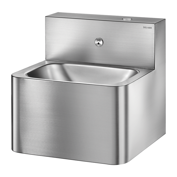 Lavabo a parete DELABIE TEK, con un pulsante, antivandalo