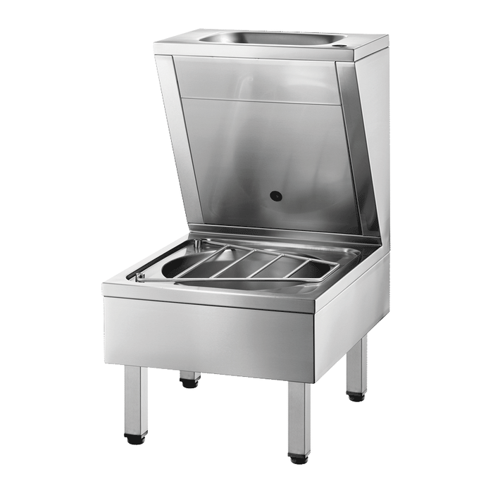 DELABIE floor-standing module, washbasin and slop sink