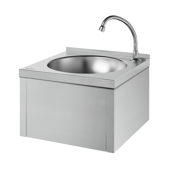 DELABIE SXS wall-hung washbasin, with tap, knee-operated