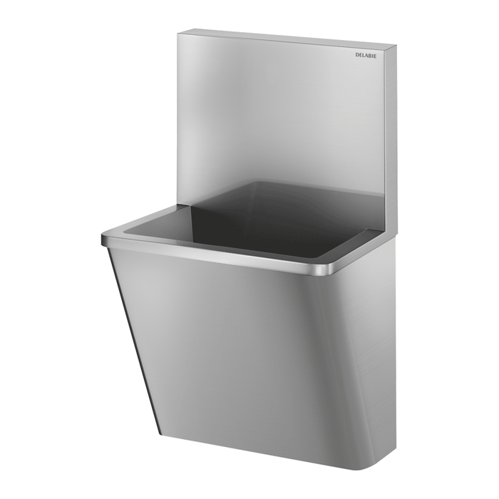Lavabo chirurgical suspendu DELABIE HYGIENE, longueur 700 mm, avec dosseret haut, sans trou