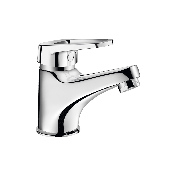Miscelatore meccanico da piano DELABIE per lavabo, senza tirante e piletta, maniglia traforata