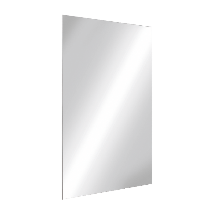 Samoprzylepne lustro nietłukące DELABIE, wymiary 400 × 600 × 1 mm, inox polerowany