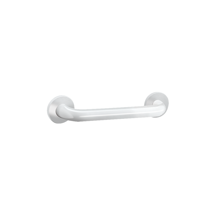 Gerader Haltegriff DELABIE Basic für Behinderte, Ø32, Abstand 300 mm, Edelstahl epoxidweiß