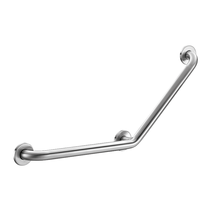 DELABIE Basic 135° angled grab bar for people with disabilities, Ø32, 400 x 400mm, satin stainless steel