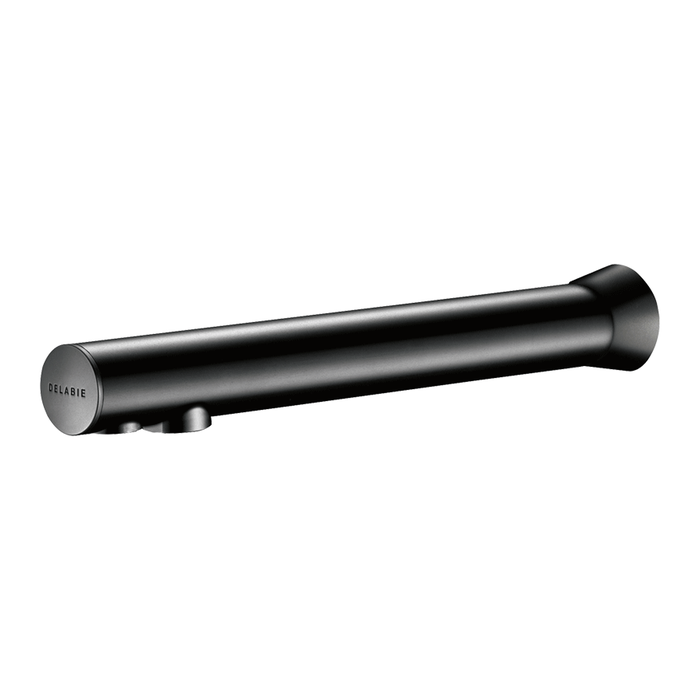 DELABIE BLACK BINOPTIC TC wall-mounted electronic tap, M3/8