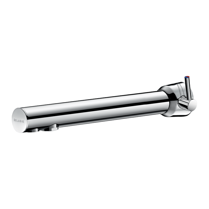 Mitigeur électronique en applique DELABIE BINOPTIC MIX TC pour lavabo, M3/8″, alimentation secteur 230/12V avec transformateur
