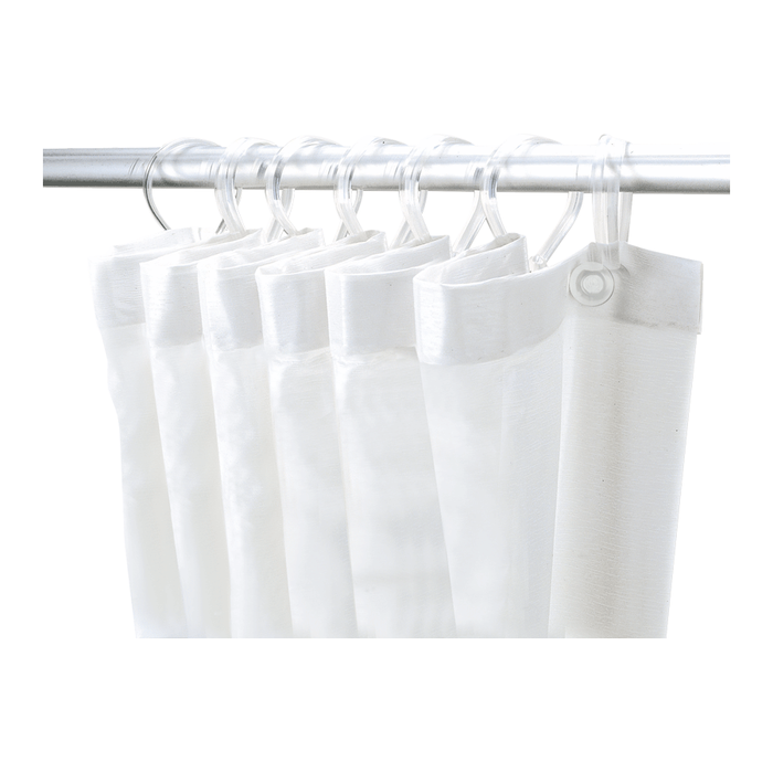 DELABIE shower curtain, width 1800mm, height 1800mm, white PVC