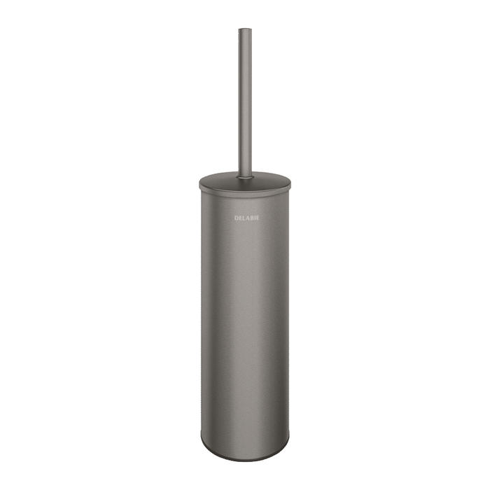 Wand-WC-Bürstengarnitur DELABIE Be-Line®, mit Deckel, Edelstahl epoxid-anthrazitmetallic