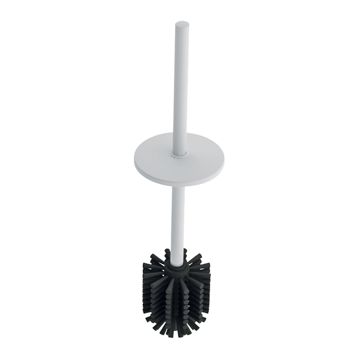 DELABIE WC brush with handle and cover, matte white epoxy stainless steel