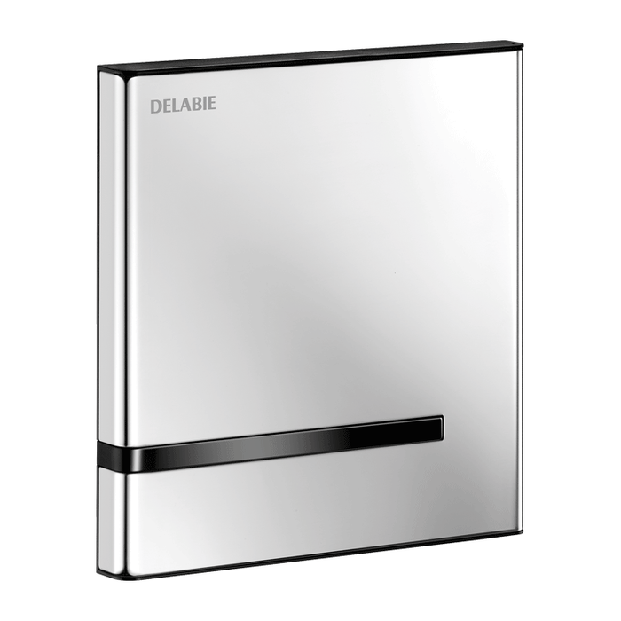 Placca di comando DELABIE TEMPOMATIC 4 per orinatoi, alimentazione a batterie CR123 6 V, inox lucido