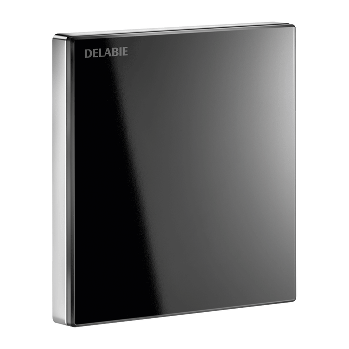 DELABIE TEMPOMATIC 4 control plate for urinals, 230/6V mains supply, black glass