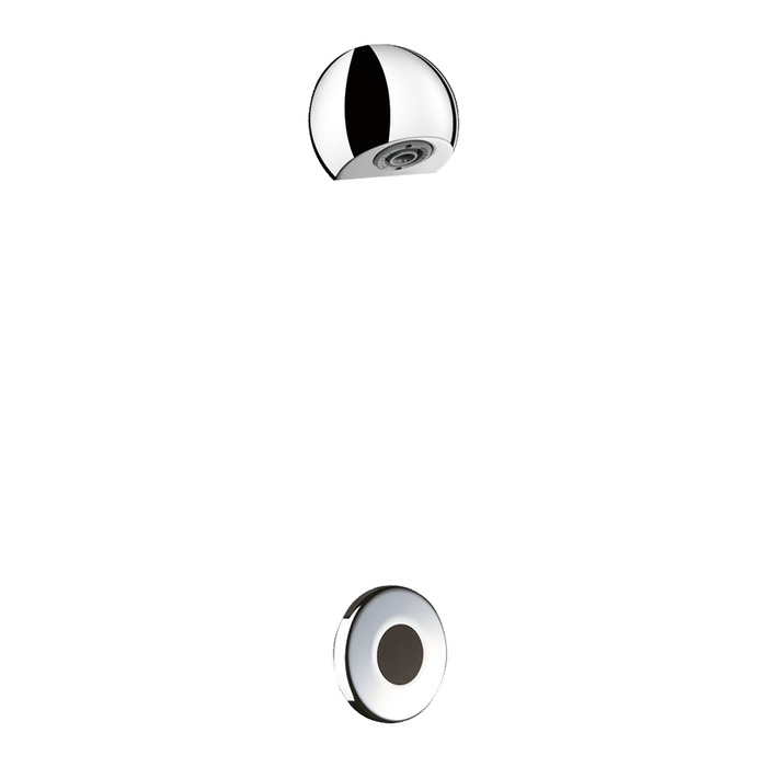 DELABIE TEMPOMATIC concealed electronic shower set, with valve and shower head, 230/12V mains supply with transformer