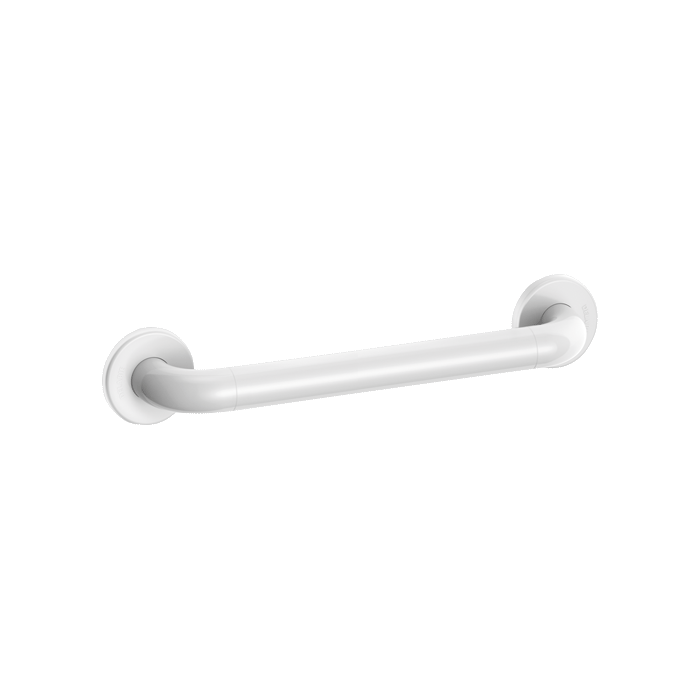 DELABIE straight grab bar for people with disabilities, Ø32, length 400mm, antibacterial white nylon