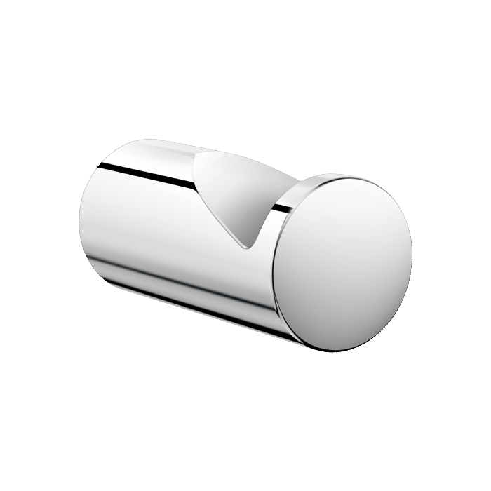 DELABIE wall-mounted single coat hook, bright stainless steel