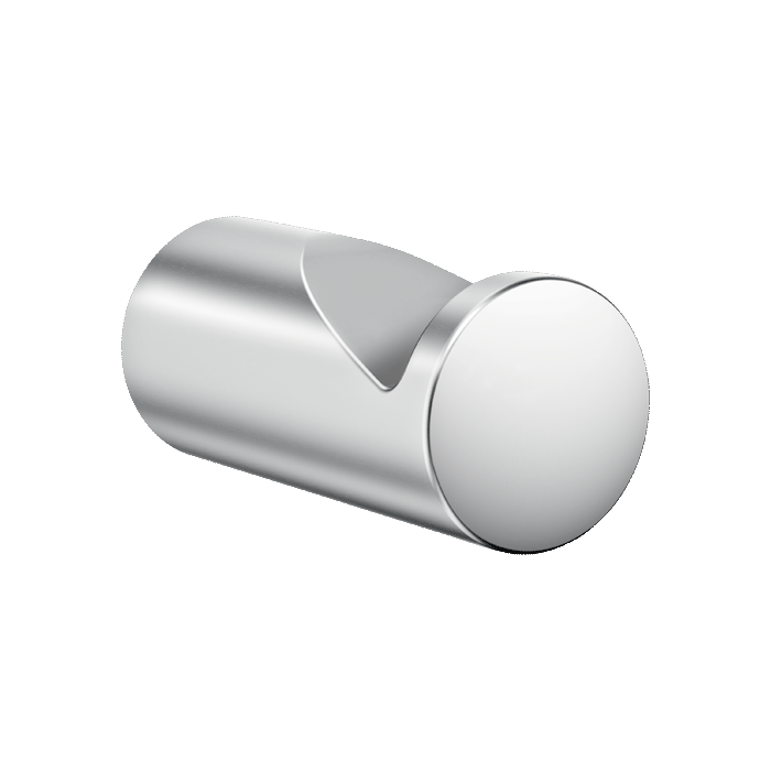 DELABIE wall-mounted single coat hook, satin stainless steel