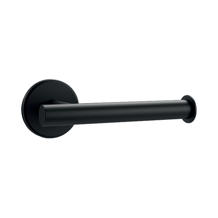 DELABIE single wall-mounted toilet roll holder, matte black epoxy stainless steel