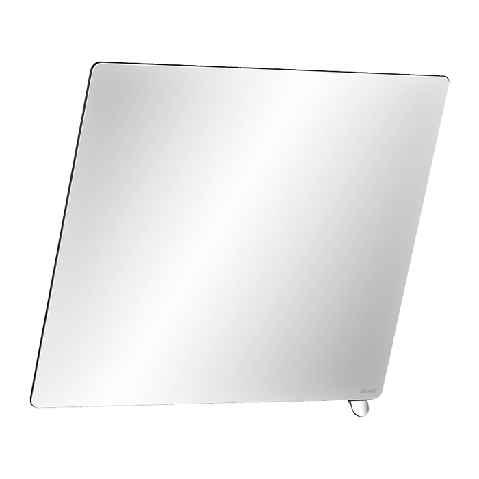 Espejo basculante DELABIE para personas con discapacidad, con asa cromada brillante, 600 × 500 mm