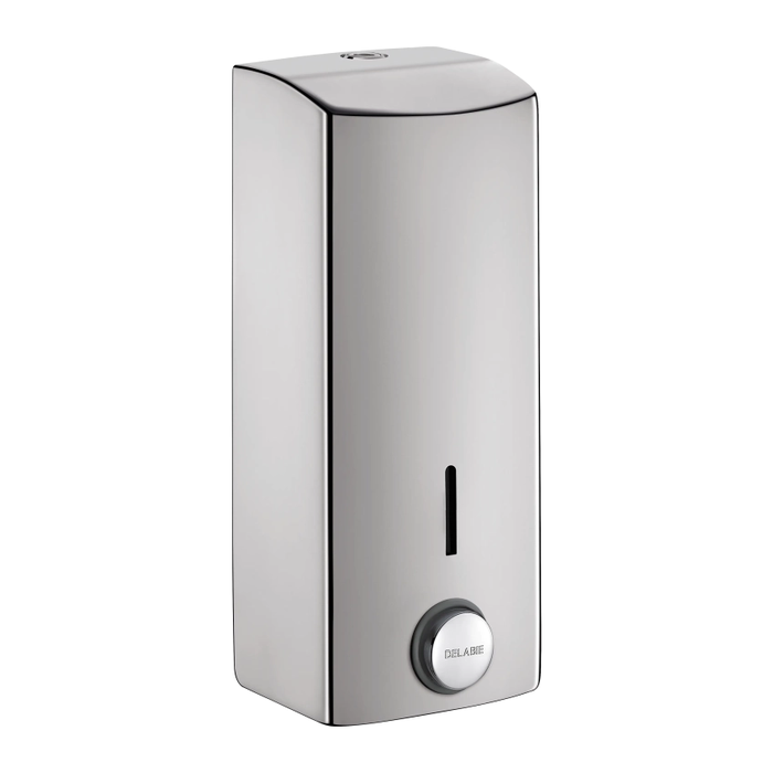 DELABIE 1L wall-mounted liquid soap dispenser, satin stainless steel