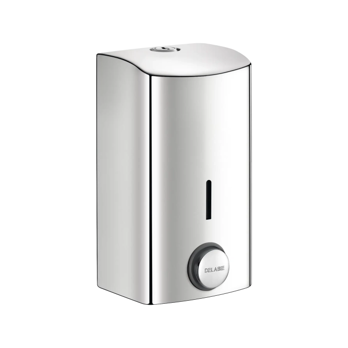 Επίτοιχος διανομέας υγρού σαπουνιού 500 ml, DELABIE, inox γυαλιστερό