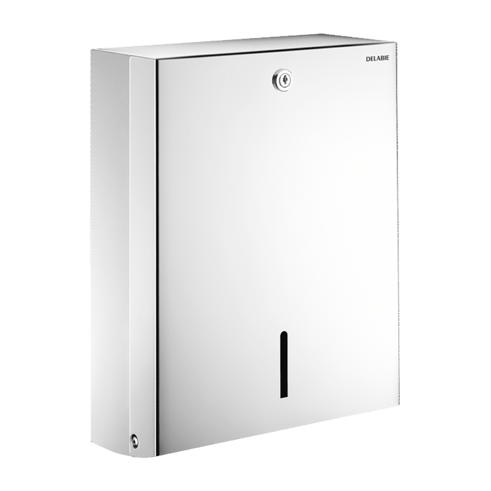 Distributeur d'essuie-mains pliés DELABIE, inox brillant