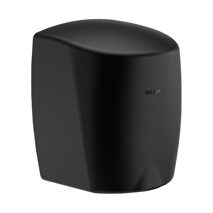 Secador de mãos DELABIE HIGHFLOW automático, com sopro potente, inox epóxi preto mate