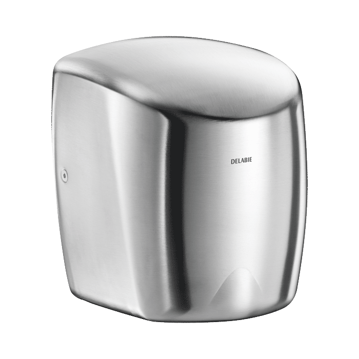 Secador de mãos DELABIE HIGHFLOW automático, com sopro potente, inox acetinado