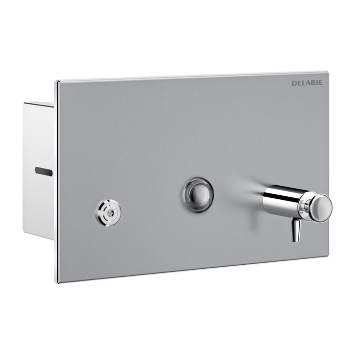 Distributore di sapone da incasso 1 L DELABIE, inox satinato