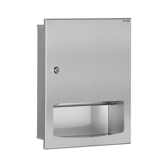 Dispensador de toalhas de papel de encastrar DELABIE, inox acetinado