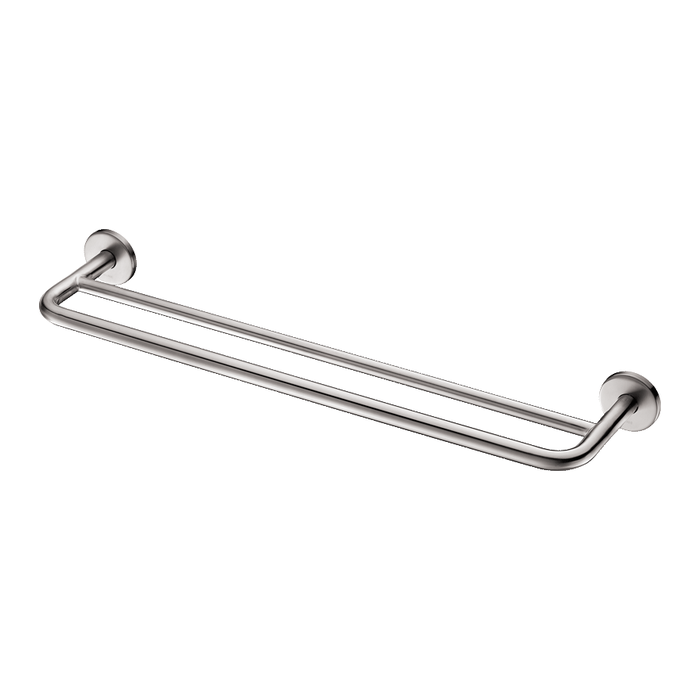 DELABIE towel rail, 2 bars, length 600mm, satin stainless steel