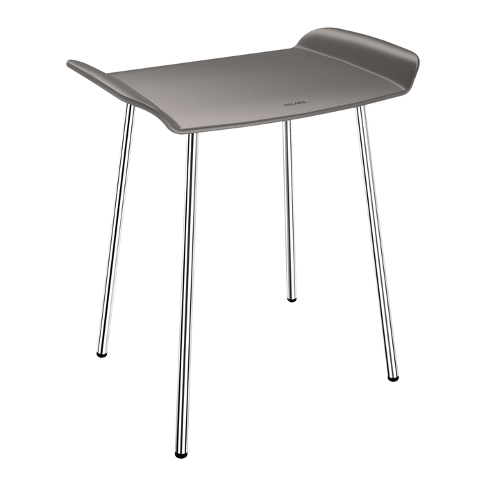 DELABIE Be-Line® shower stool, for people with disabilities, anthracite seat
