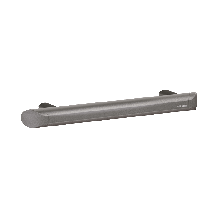 Lige støttegreb DELABIE Be-Line®, for handicappede, Ø35, afstand 400 mm, antracit metallisk epoxy aluminium