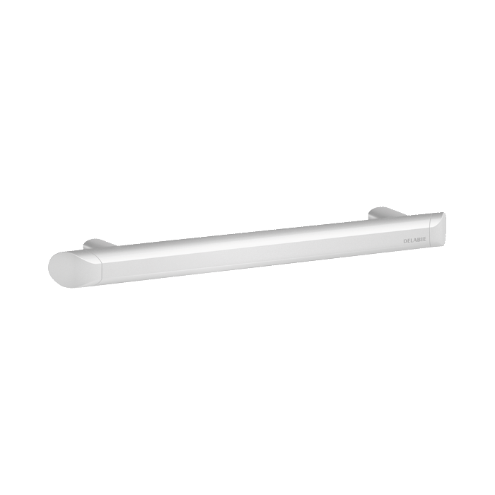 Barra de apoyo recta DELABIE Be-Line®, para personas con discapacidad, Ø35, distancia entre ejes 400 mm, aluminio epoxy blanco mate