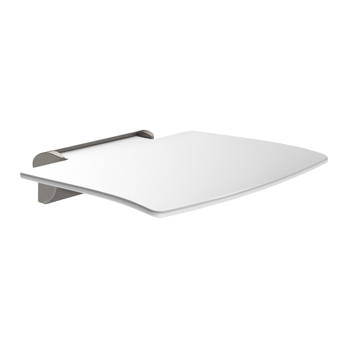 DELABIE Be-Line® lift-up and removable shower seat, for people with disabilities, metallic anthracite aluminium fixing