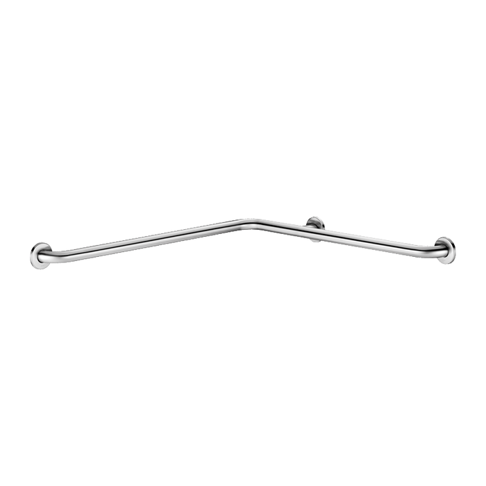 Hjørne brusestøttegreb DELABIE, for handicappede, Ø32, 750 × 750 mm, satin rustfri stål