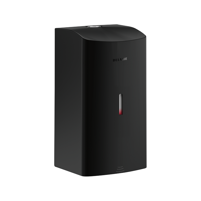 DELABIE 500ml electronic liquid soap dispenser, matte black epoxy stainless steel