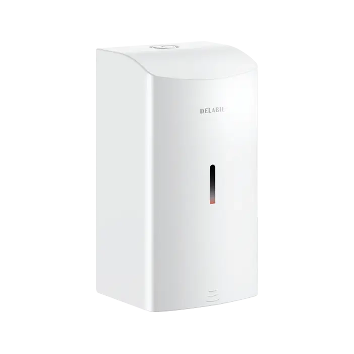 DELABIE 500ml electronic liquid soap dispenser, white epoxy stainless steel