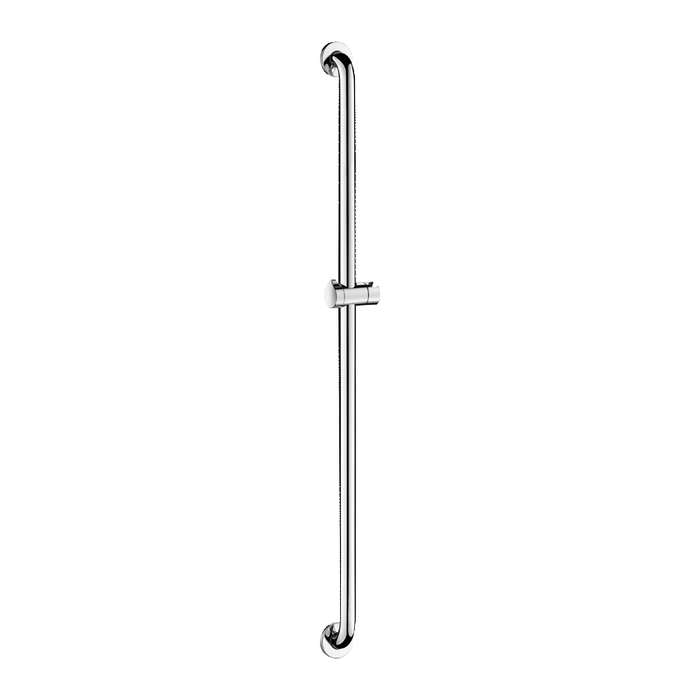 Lige brusestøttegreb med glider DELABIE, for handicappede, Ø32, højde 1150 mm, blank rustfri stål