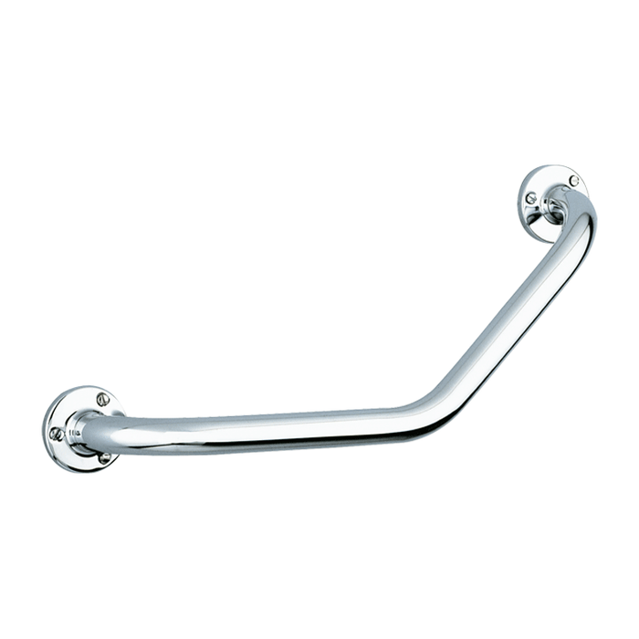 135° vinkelstøttegreb DELABIE EKO, Ø25, 220 × 220 mm, 2 punkter, blank rustfri stål