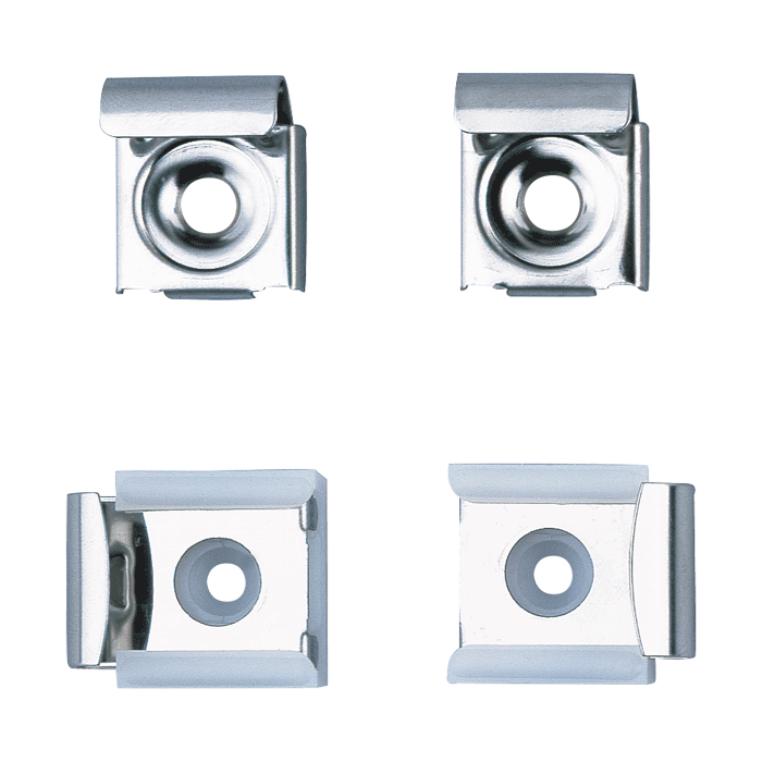 Fixing brackets for DELABIE wall mirror, 4 pcs, bright stainless steel