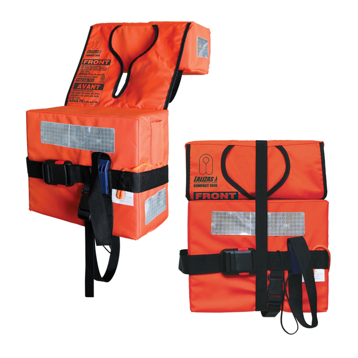 Folding lifejacket LALIZAS Compact for adults, orange
