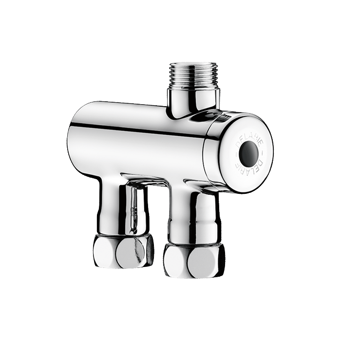 Misturadora termostática DELABIE PREMIX NANO, ligações F3/8″, saída M3/8″, corpo cromado